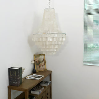 Boho Tiered Capiz Chandelier