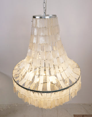 Boho Tiered Capiz Chandelier