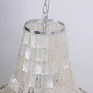 Boho Tiered Capiz Chandelier