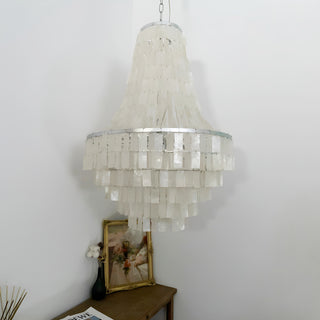 Boho Tiered Capiz Chandelier