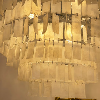 Boho Tiered Capiz Chandelier