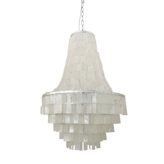 Boho Tiered Capiz Chandelier