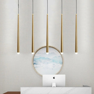 Gold Spinal Tube Combination Chandelier.RH Spinal Tube Combination Chandelier.Brushed Brass Round Chandelier.Spinal Tube Combination Chandelier.