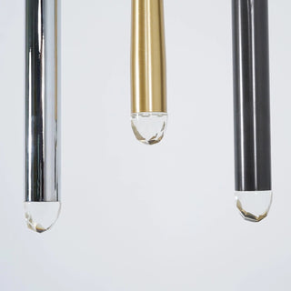 Gold Spinal Tube Combination Chandelier.RH Spinal Tube Combination Chandelier.Brushed Brass Round Chandelier.Spinal Tube Combination Chandelier.