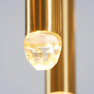 Gold Spinal Tube Combination Chandelier.RH Spinal Tube Combination Chandelier.Brushed Brass Round Chandelier.Spinal Tube Combination Chandelier.