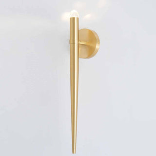 Brass Spinal Tube Sconce.Gold Linear LED Wall Lamp.Lisa Wall Lamp.Aquitaine Torch Sconce.Linear Torch Sconce.Torch Long Sconce Brass.