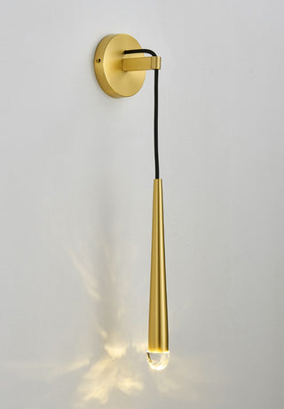 Brass Spinal Tube Wall Lamp.Aquitaine Wall Lamp.Aquitaine Sconce.Crystal LED Wall Lamp.Wall Sconce.