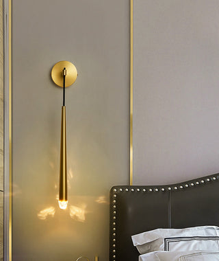 Brass Spinal Tube Wall Lamp.Aquitaine Wall Lamp.Aquitaine Sconce.Crystal LED Wall Lamp.Wall Sconce.