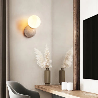Celestial Travertine Tion Wall Lamp