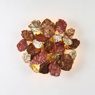 Forest Canopy Brass Leaf Wall Sconce