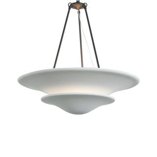 Cloud Disc Double-Layer Plaster Chandelier