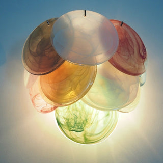 Colorful Vintage Murano Disc Wall Lamp