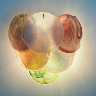 Colorful Vintage Murano Disc Wall Lamp