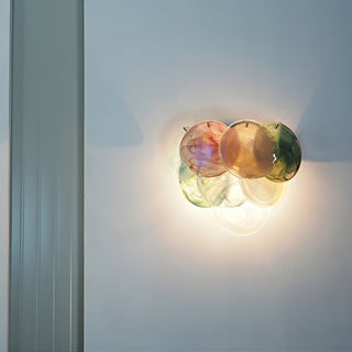 Colorful Vintage Murano Disc Wall Lamp