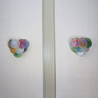 Colorful Vintage Murano Disc Wall Lamp