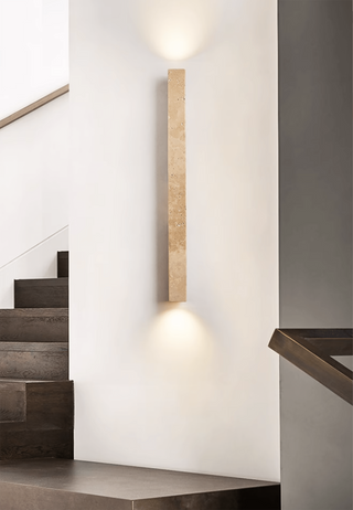 Column Travertine Wall Light