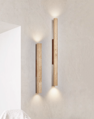 Column Travertine Wall Light