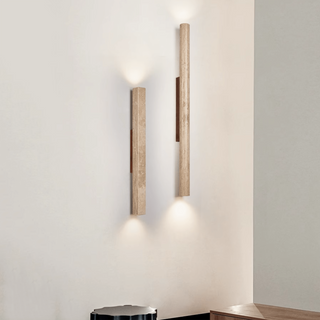 Column Travertine Wall Light