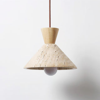 Cone Forma Travertine Pendant Lamp