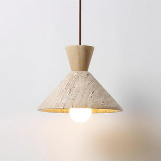 Cone Forma Travertine Pendant Lamp