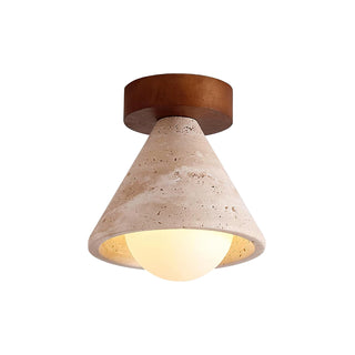 Cone Kayla Travertine Ceiling Light