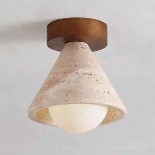 Cone Kayla Travertine Ceiling Light