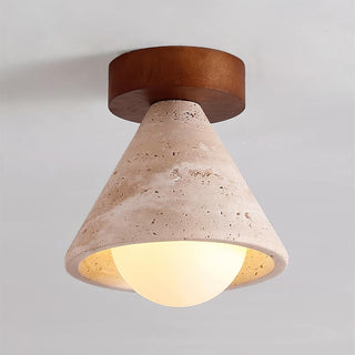 Cone Kayla Travertine Ceiling Light