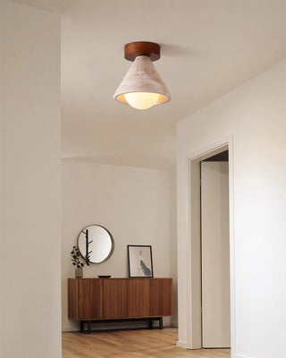 Cone Kayla Travertine Ceiling Light