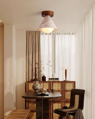 Cone Kayla Travertine Ceiling Light