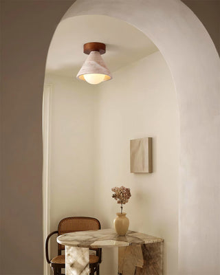 Cone Kayla Travertine Ceiling Light