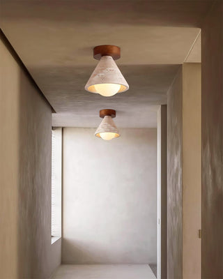 Cone Kayla Travertine Ceiling Light