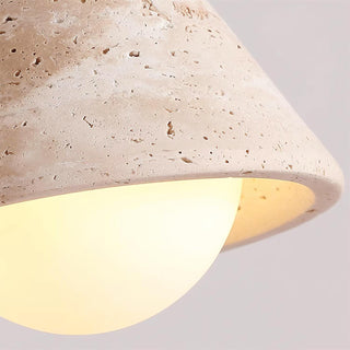 Cone Kayla Travertine Ceiling Light