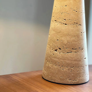 Cone Lulu Travertine Table Lamp