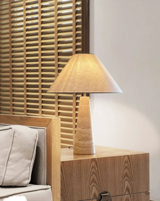 Cone Lulu Travertine Table Lamp