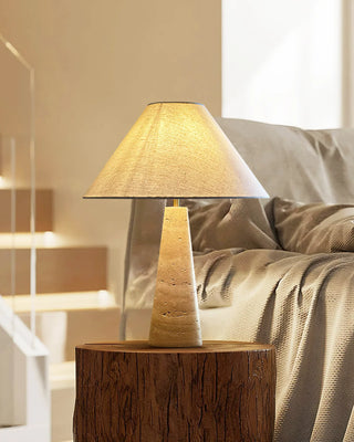 Cone Lulu Travertine Table Lamp