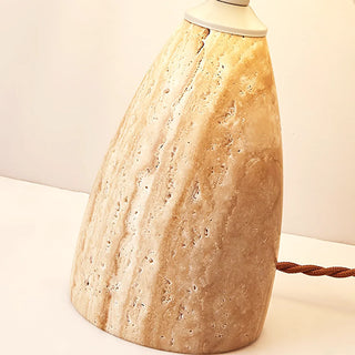 Conical Gusnow Travertine Table Lamp