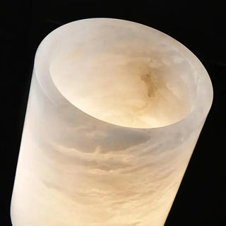Minimalist Cylindrical Alabaster Table Lamp