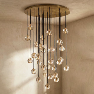 Crystal Ball Linear Round Chandelier