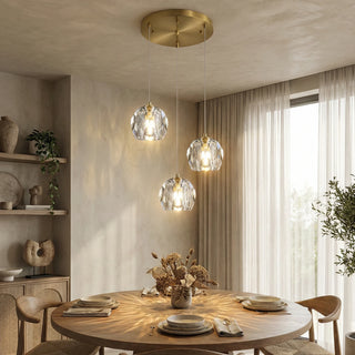 Crystal Ball Linear Round Chandelier