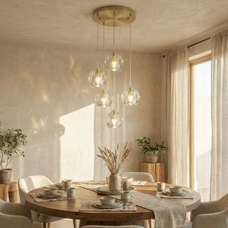 Crystal Ball Linear Round Chandelier