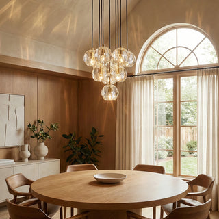 Crystal Ball Linear Round Chandelier