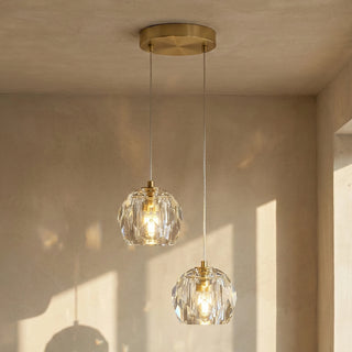 Crystal Ball Linear Round Chandelier