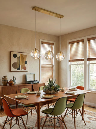 Crystal Ball Linear Round Chandelier