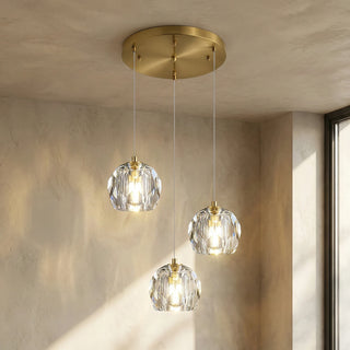 Crystal Ball Linear Round Chandelier