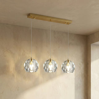 Crystal Ball Linear Round Chandelier