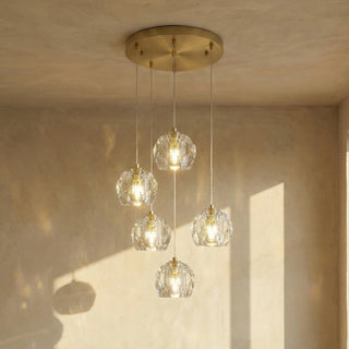 Crystal Ball Linear Round Chandelier