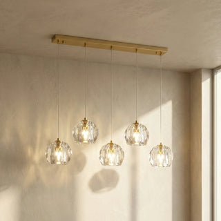 Crystal Ball Linear Round Chandelier