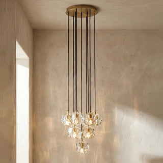 Crystal Ball Linear Round Chandelier