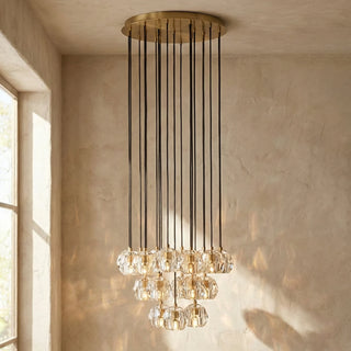 Crystal Ball Linear Round Chandelier