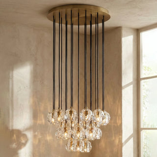 Crystal Ball Linear Round Chandelier